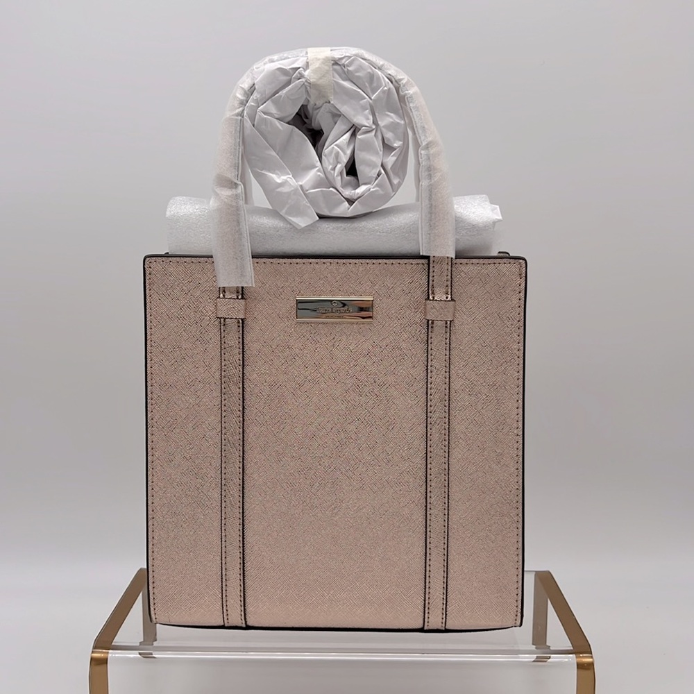 Kate Spade Kenzie Limited Edition Metallic Small Tote Rose Gold